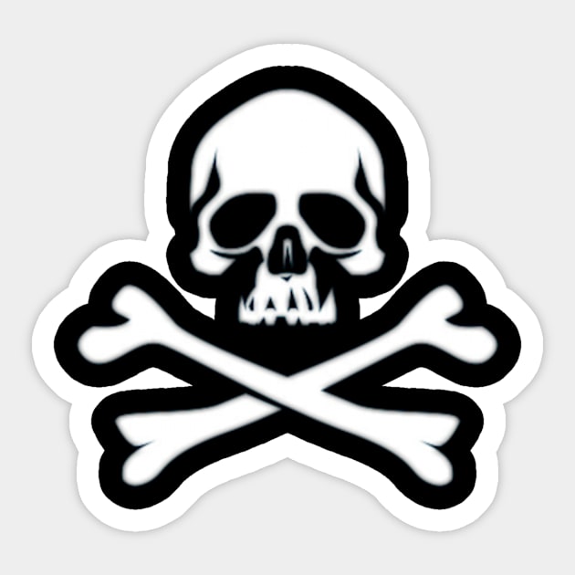 Cool black skull Sticker by Dog and cat lover